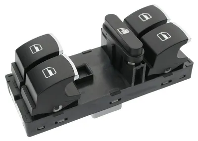 Produktbild von Fensterheber Schalter Alu chrom für VW Golf 5 6 Passat B6 B7 Polo Tiguan Touran