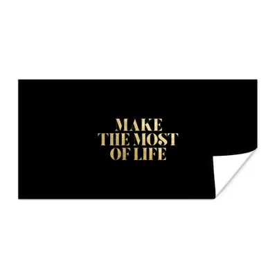 Produktbild von MuchoWow® Poster Zitat - Leben - Gold - Schwarz 120x60 cm - Bild