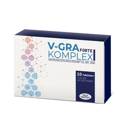 Produktbild von Saint Nutrition® V-GRA Forte Komplex -  Verzögerung der Ejakulation – mehr Potenz - Potenz steigernd - länger durchhalten Mann