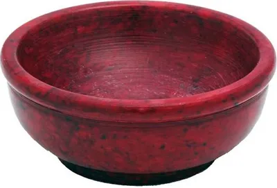 Produktbild von Rauchgefäß Rot Deko 7,5cm Durchmesser Schale Räucherschälchen Speckstein 7518