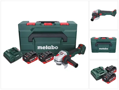 Produktbild von Metabo WVB 18 LTX BL 15-125 Quick Akku Winkelschleifer 18 V 125 mm Brushless + 2x Akku 8,0 Ah + Ladegerät + metaBOX