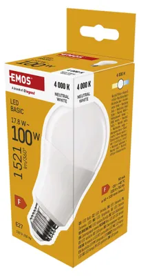 LED Lampe Basic A60 / E27 / 17,8 W (100 W) / 1521 lm / Neutral Weiß