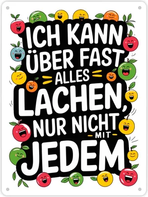 Produktbild von Kann nicht mit jedem lachen Metallschild XL in 21x28 cm für das Büro