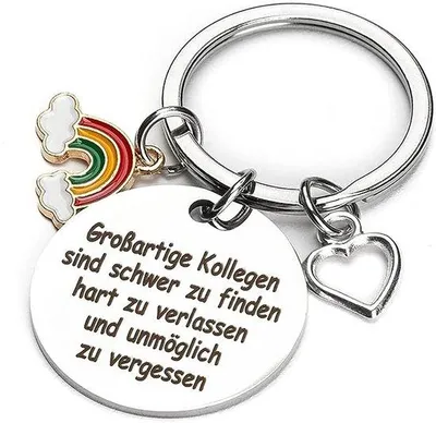 Produktbild von Silberner Schlüsselanhänger Geschenk für Kollegen