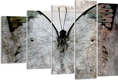 Produktbild von Bild auf Leinwand - Leinwandbild - Schmetterling Abstraktion - 150x100cm - Wand Bild - Wanddeko - Leinwanddruck - Bilder - Kunstdruck - Wanddekoration - Leinwand bilder - Wandkunst - EG150x100-3679