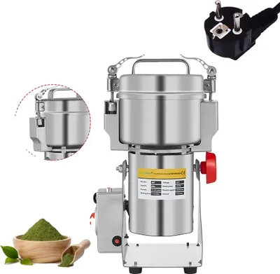 Immagine prodotto di Tritatutto per alimenti secchi, alloggiamento in acciaio inox, potente motore da 2500 W, 800 G, UE