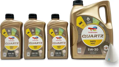 Produktbild von Total Quartz Ineo MDC | 5W-30 | 8 L | MB 229.52 | GM Dexos2 | Opel | Motoröl | mit Trichter