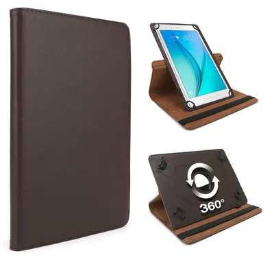 Produktbild von subtel 360° Smart Case für 10" Tablets / 10,1" Tablets Kunstleder Schutzhülle Tasche Flip Cover Case Etui braun