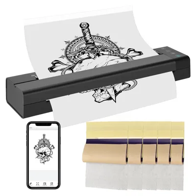 Productafbeelding van Mini Draagbare Thermische Printer 2500mAh voor Tattoo Transfer en Thermisch Papier