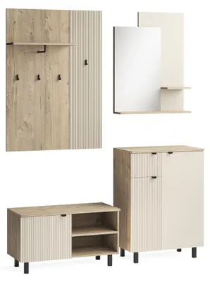 Productafbeelding van Garderobe Vicco Puerto Eiken/Kasjmier 69 x 95 cm 4-delige set, Model 67649