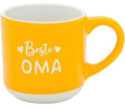 Produktbild von Sheepworld Espressotasse mit farbigem OMA-Motivdruck und Gravur, 6.5 cm Höhe