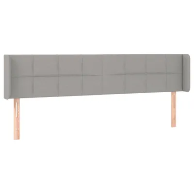 Produktbild von vidaXL Kopfteil mit Ohren Hellgrau 203x16x78/88 cm Stoff