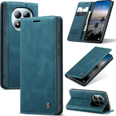 Immagine prodotto di Custodia per Xiaomi Redmi Note 15 Pro+ 5G Custodia in Finto cuoio retrò con funzione di supporto Custodia protettiva Blu