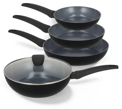 Produktbild von Delight 4-teiliges Pfannenset Ø 20, 24, 28 cm Induktionsgeeignet PFAS-frei Cool-Touch-Griffe