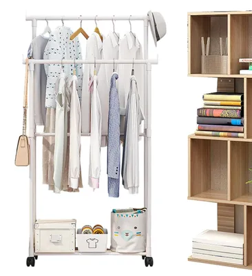 Image de Étagère à vêtements robuste avec roulettes pivotantes
