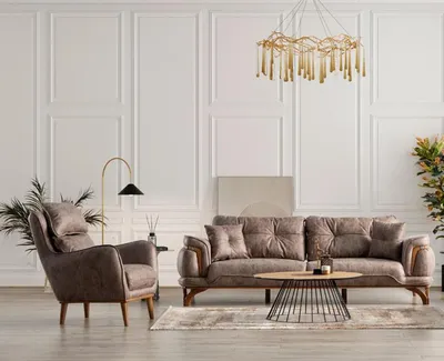 Produktbild von Sofa-Landschaft Gemütliche Sofa Couch 3+1 Entspannungssofa Couchgarnitur