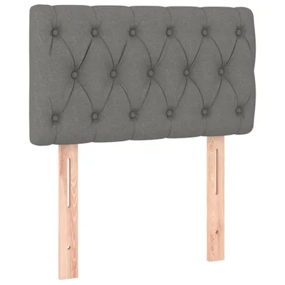 Image de vidaXL Tête de lit gris foncé 80x7x78/88 cm Tissu