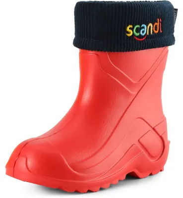 Produktbild von Ladeheid Kinder Mädchen Jungen federleichte Eva Thermo Gummistiefel gefüttert LA-763 (Rot1/Marineblau, 32 EU)
