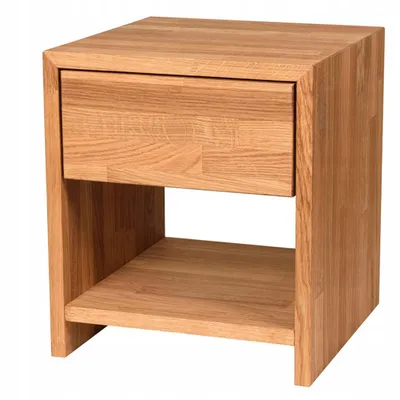 Immagine prodotto di Comodino 35x40x35 in rovere, cassetto superiore, ripiano inferiore, stile moderno