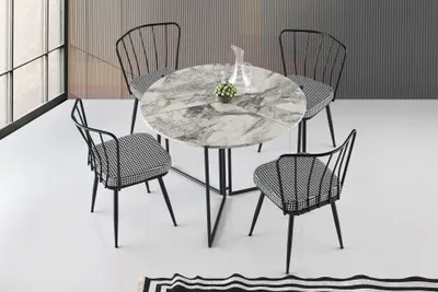 Image de Skye Decor, Yaprak - 1203, Tables de salle à manger, Pin atlantique, 100 x 72 x 100 cm