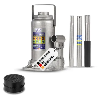 Obrázek produktu pro Hydraulický zvedák alca® sada, nosnost 15 tun, zdvih 225-425 mm, včetně gumové podložky