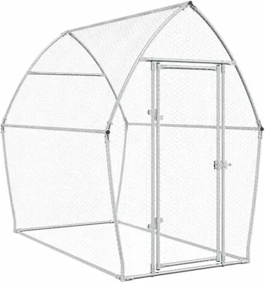 Obrázek produktu pro vidaXL Klec pro kuřata stříbrná 200x105x182 cm Pozinkovaná ocel