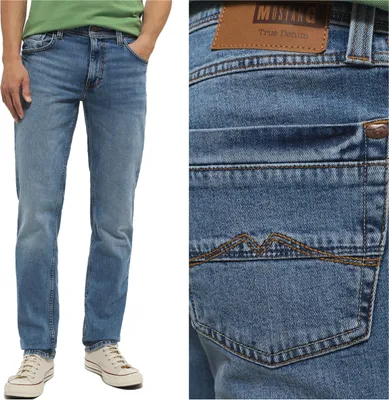 Obrázek produktu pro MUSTANG, pánské džíny, slim fit, Washington straight, W36 L32, modré, džíny, baggy jeans, buggy
