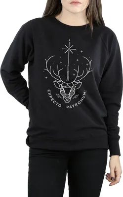 Image de Harry Potter - Sweat-shirt "Expecto Patronum" pour femme BI1935 (XL) (Noir)
