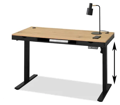 Image de Bureau de travail 140 HESOL - noir / chêne