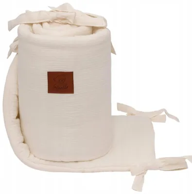 Produktbild von Bettgitter Schutz INFANTILO Musselin 180x30 cm creme