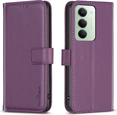 Produktbild von Xiaomi Redmi 15 5G Hülle - BINFEN Klapphülle - Violett