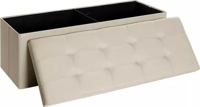 Obrázek produktu pro In And OutdoorMatch Úložná lavice Gregg - Lavice s úložným prostorem - Bed box - S víkem - Béžová - 300KG