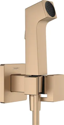 Immagine prodotto di hansgrohe Bidette Douchette à main 1jet E EcoSmart pour eau chaude, avec support de douche et flexibles de douche, 29233140, 29233140
