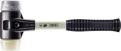 Produktbild von HALDER SIMPLEX Nylon / Weichmetallhammer mit verstärktem Tempergussgehäuse und Glasfaserstiel - D=60 mm - 3789.060