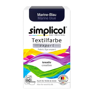 Produktbild von Simplicol Textilfarbe expert Marine-Blau 150g - Farbe zum Färben (1er Pack)