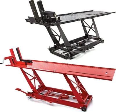 Produktbild von Motorradhebebühne 450kg 18-78cm Motorradheber Hebebühne Motorrad hydraulisch Wählen Sie Ihre Farbe: Rot