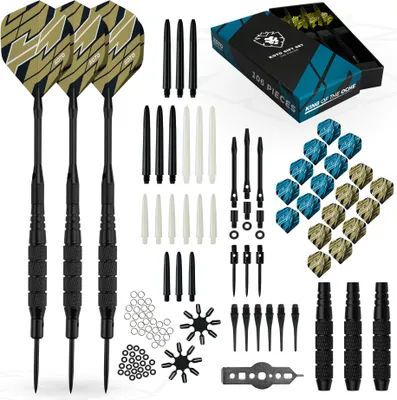 Produktbild von KOTO - Konverter Messing Set Inkl. 100 Micron Flights (55 mm + 8,6 mm), 3 Add-a-G.e, 6 Softtips, 3 Steeltips (Konverterspitzen), 21 Shafts (Nylon)