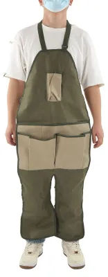 Produktbild von Garten-Schürze Schmutzabweisend - 600D Oxford-Stoff - Mehrere Taschen - Strapazierfähige Schutzschürze - Tragbar - Gartenarbeitszubehör - Arbeitsschürze