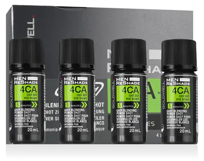 Produktbild von Goldwell Men ReShade Grey Blending Power Shot, Grau, 4CA, Männer, 80 ml, Alle Haare, Flasche