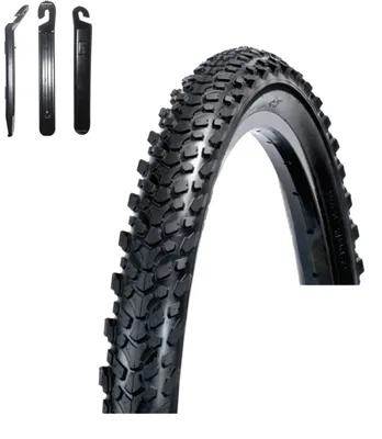 Produktbild von 1 x Rexway Fahrradreifen Rough Rider MTB 26 x 2,125 (54-559) Schwarz/Reflex inkl. Reifenheber