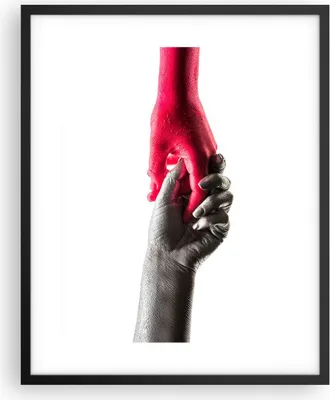 Produktbild von Gerahmtes Poster - Schwarzer Rahmen - Hilfe Hände Symbol - 40x50 cm - Wand Bild - Wanddeko - Wandbilder - Kunstposter - Wandposter - Bilderrahmen - Bilder - Kunstdruck - P2BPA40x50-4483