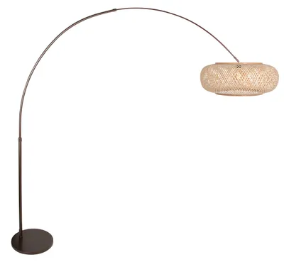Immagine prodotto di Lampada da terra - marrone - Sparkled Light - bambù metallo - Ø 45cm - E27 - 4768CA - Steinhauer