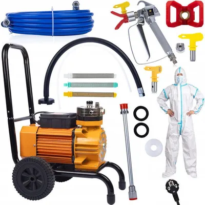 Produktbild von Professionelles Sprühsystem mit leistungsstarkem Motor – 3500W Farbsprühgerät für Wände und Holz
