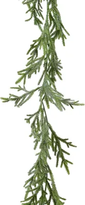 Produktbild von Norfolk Pine Girlande 16cm künstlich 1,8m Grün leicht beschneit