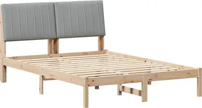 Obrázek produktu pro vidaXL Rám postele s čelem hnědý 135 x 190 cm borovicový masiv