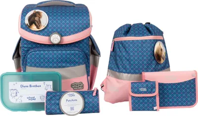 Produktbild von School-Mood Timeless Mila (Pferd), 7-tlg. Schulranzenset