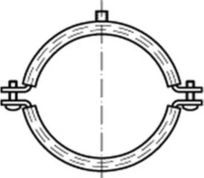 Produktbild von Reyher  Schraubrohrschellen DIN4109 Zn 32 - 35/M8 + M10 Zn (100 Stück)