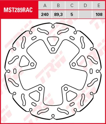 Immagine prodotto di Disco freno TRW "MST289RAC" rigido, con ABE