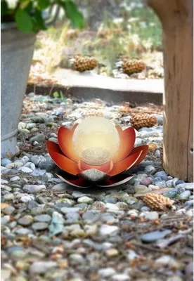Zdjęcie produktu dla EZSolar Solar LED design light "Kwiat lotosu" GL1016EZ