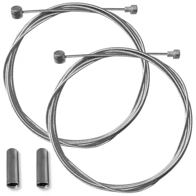 Produktbild von cyclingcolors 2x universal bremsinnenzug 2m fahrrad für vorder oder hinterrad mit birnen und walzennippel kabel endhülsen